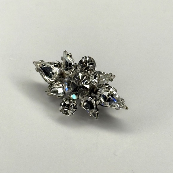 Crystal Rhinestone Silver Tone Pin - Picture 3 of 8
